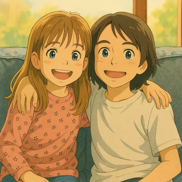 Anyák napjára egy aranyos Ghibli-kép a gyerekekről