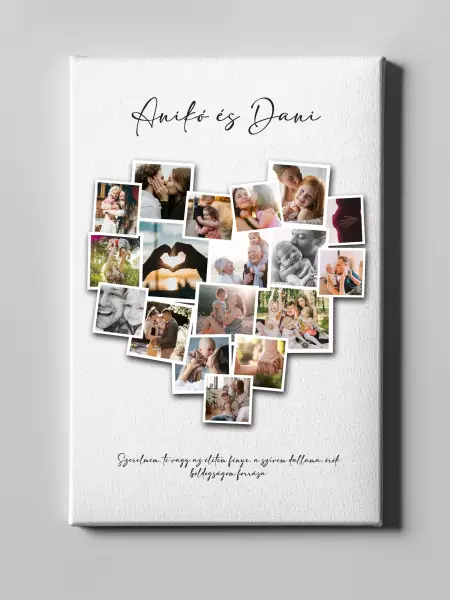 Szív montázs 18 képpel